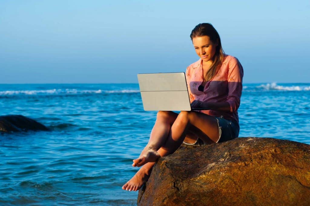 Beach laptop